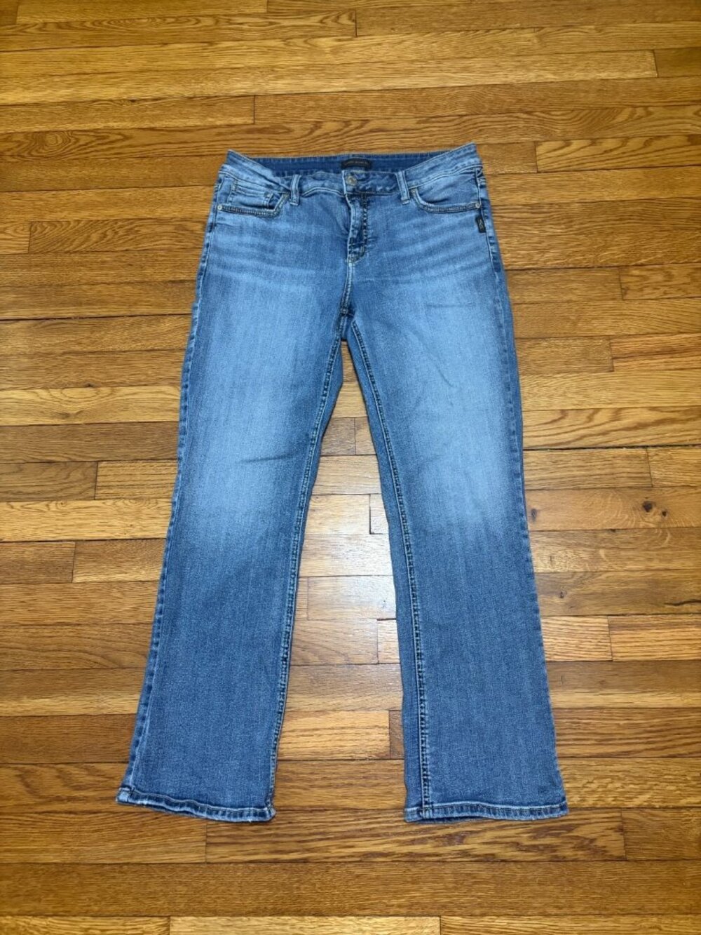 Silver Elyse Slim Boot Jeans Womens Size 31 31x29 Blue Stretch Denim Pants